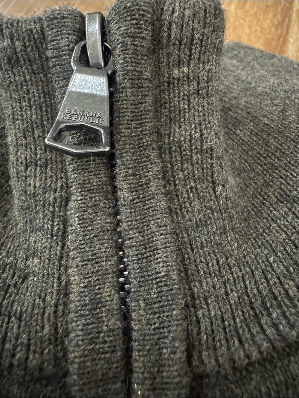 Banana Republic Dark Brown Zip-Up Sweater Jacket